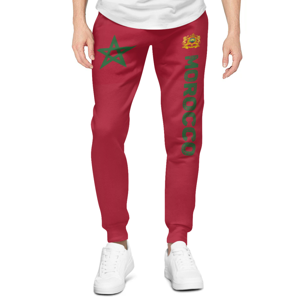 Men Shoes Joggers - 2025 Morocco Flag Mens Sweatpants with