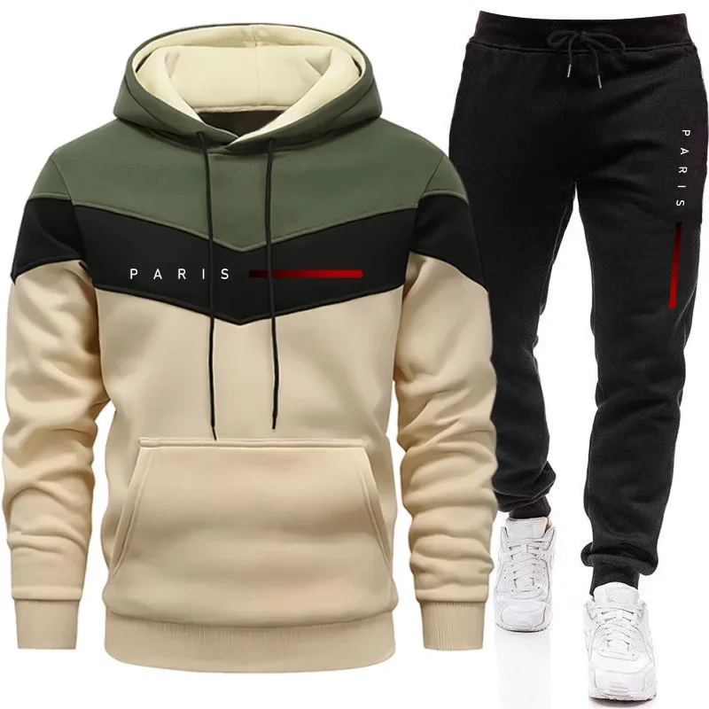 Men Shoes Joggers - Paris Fashion Men's Hoodies Set Daily