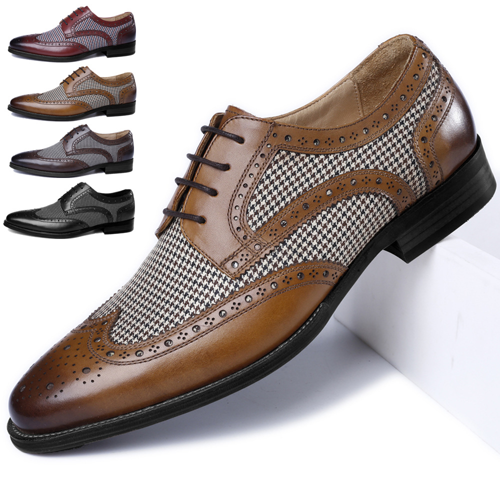 Oxford Brogue Leather - New Oxford Kinh Doanh Nam Da