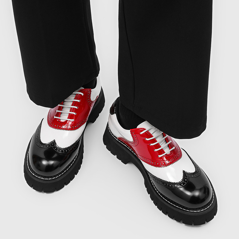 men's fashion hip hop rock pla - đánh giá và giá Oxford Brogue Leather
