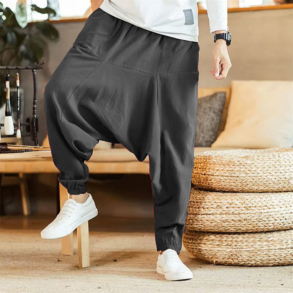 Men Cotton and Linen Pants Har - đánh giá và giá Men Shoes Joggers