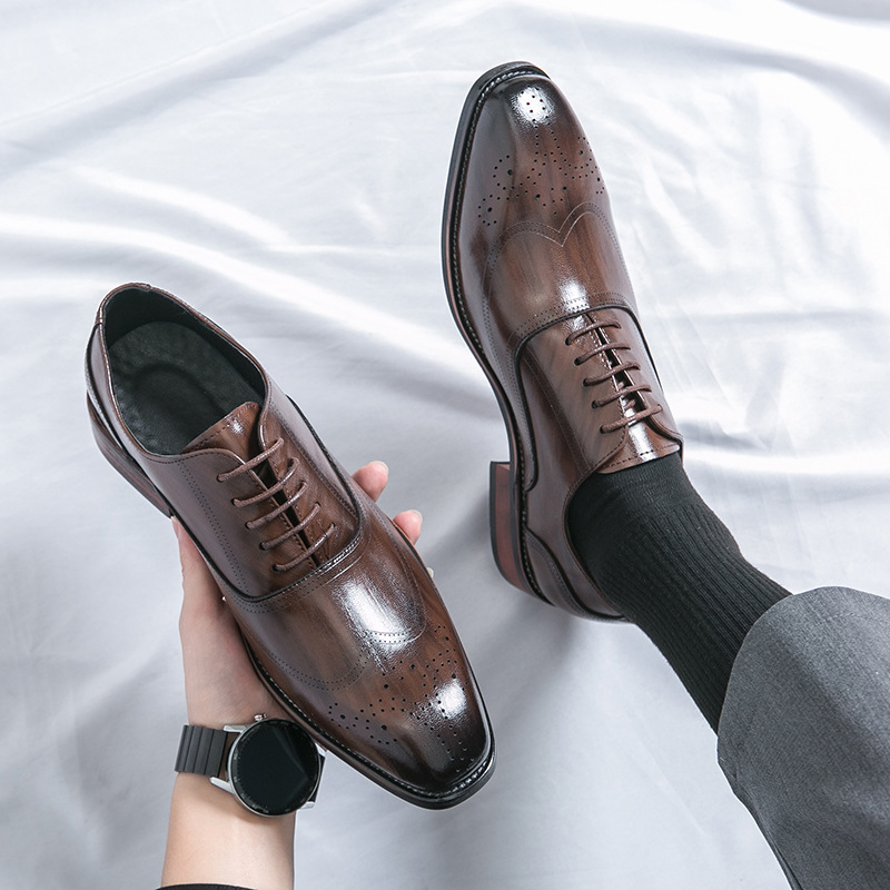 Classic Italy Pointed Toe Leat - đánh giá và giá Oxford Brogue Leather
