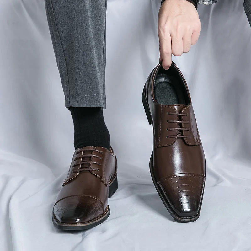 Classic Italy Pointed Toe Leat - đánh giá và giá Oxford Brogue Leather