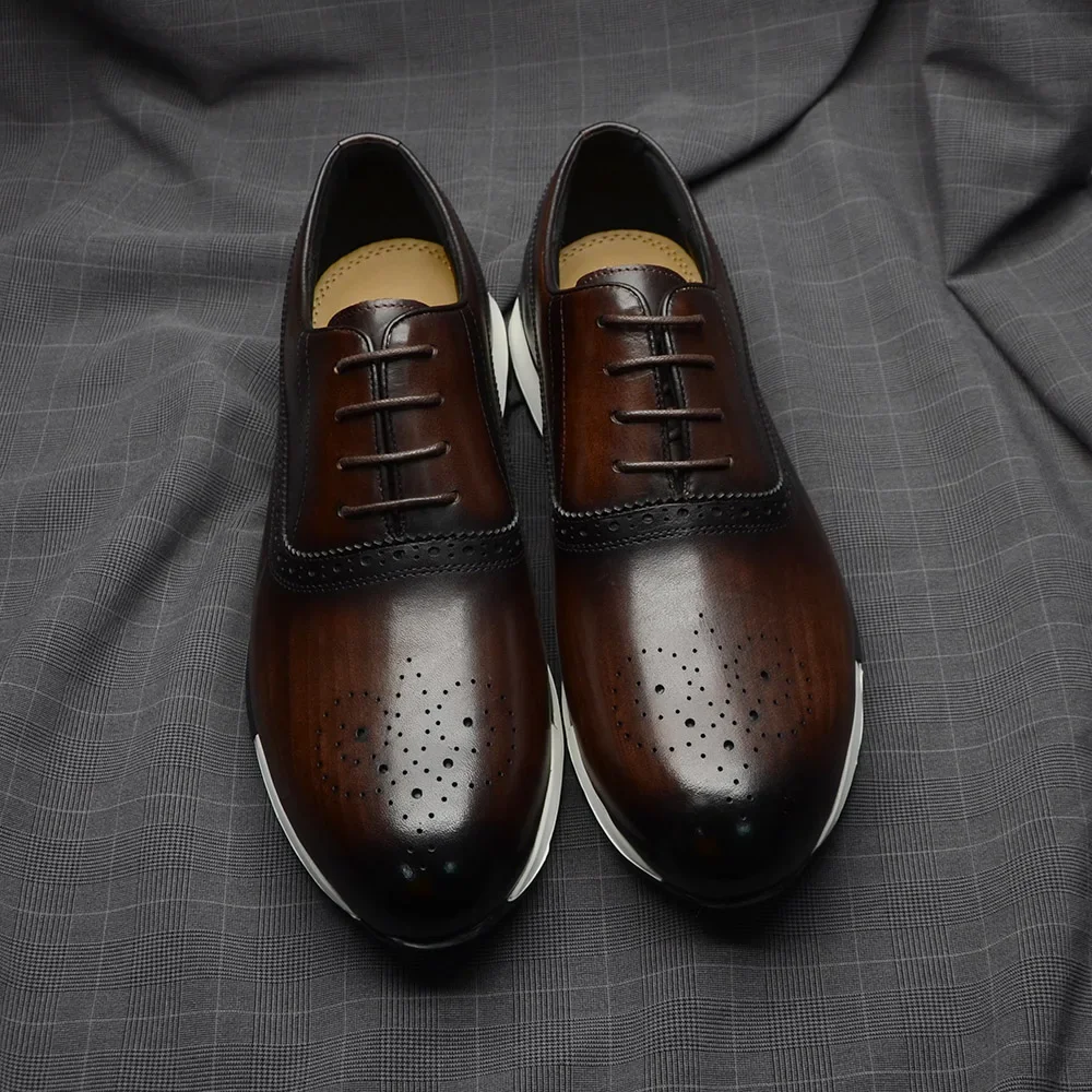 10 Colors Handmade Genuine Lea - đánh giá và giá Oxford Brogue Leather