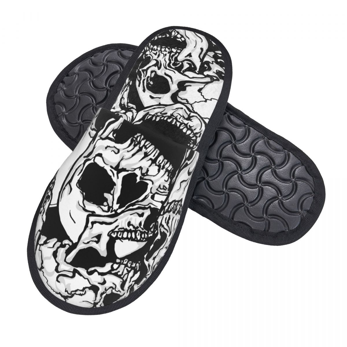 Indoor Black And White Skulls  - đánh giá và giá Men'S Shoes Black And White