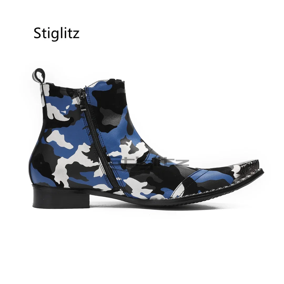 Blue Black White Prints Men's  - đánh giá và giá Men'S Shoes Black And White
