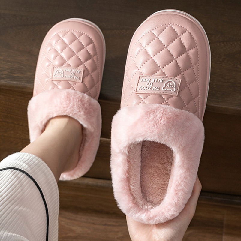 Home Slipper Women Grid Fuzzy  - đánh giá và giá Men'S Shoes Grip