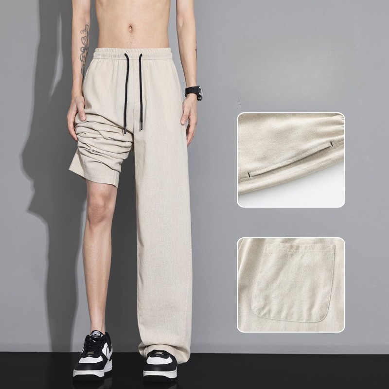 Summer Thin Cozy Linen Fabric  - đánh giá và giá Men Shoes Joggers
