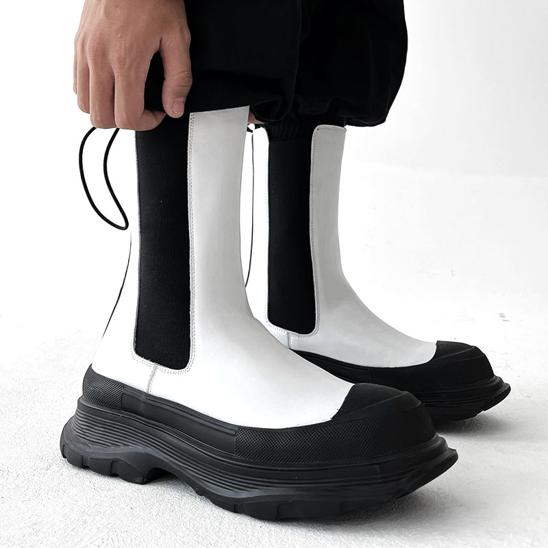 mens fashion punk stage high c - đánh giá và giá Men'S Shoes Black And White