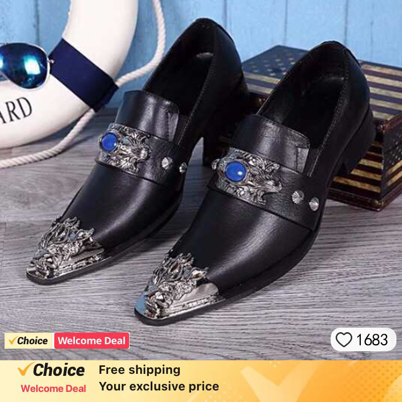 Men's Shoes Italian Style Poin - đánh giá và giá Oxford Brogue Leather