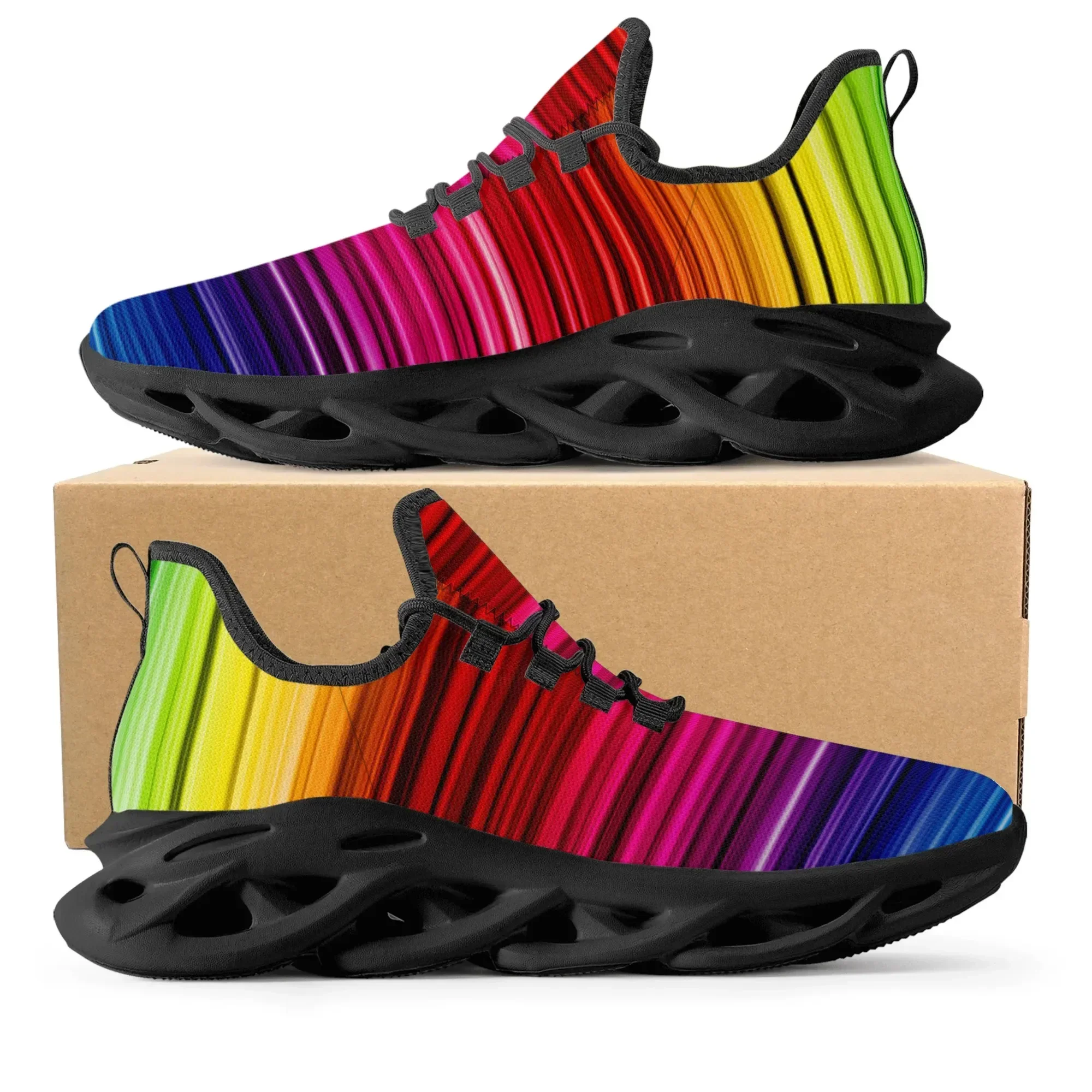 Colorful Rainbow Design Fashio - đánh giá và giá Men'S Shoes Basketball