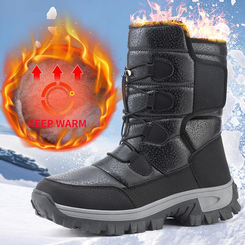 New Warm Men Plush Snow Boots  - đánh giá và giá Hiking Boot Waterproof