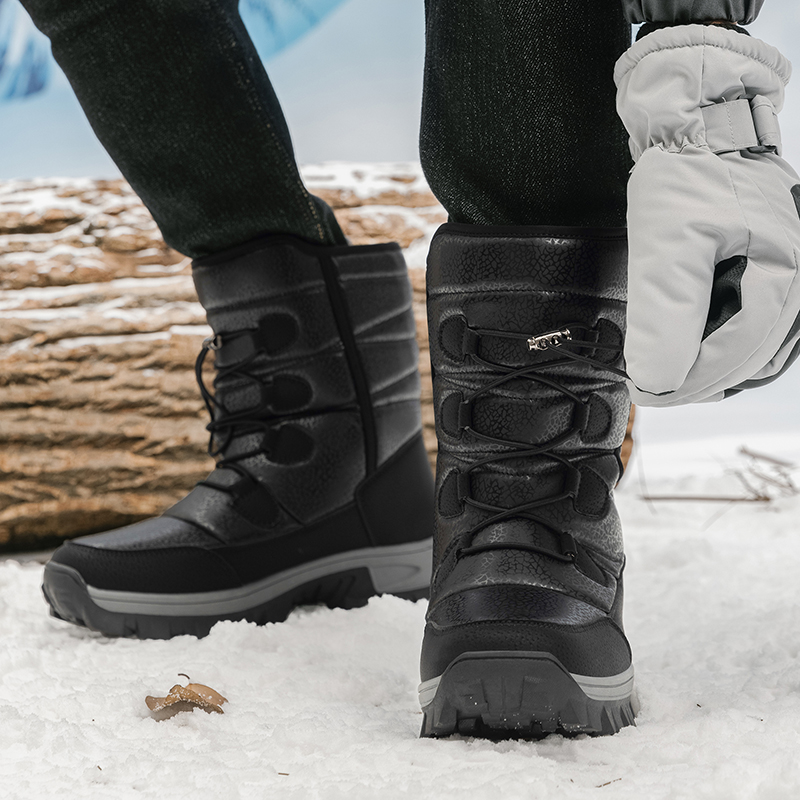 New Warm Men Plush Snow Boots  - đánh giá và giá Hiking Boot Waterproof