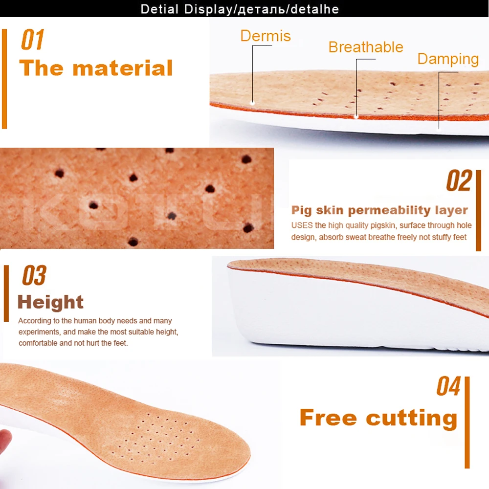 1Pair Height Increase Insole M - đánh giá và giá Men Shoes Outlet