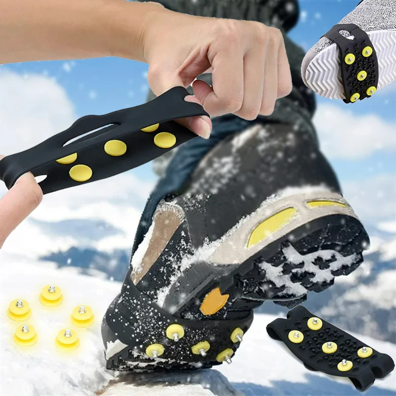 1Pair 5-Stud Snow Ice Claw Cli - đánh giá và giá Men'S Shoes Grip