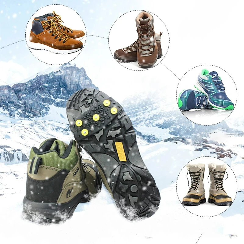 1Pair 5-Stud Snow Ice Claw Cli - đánh giá và giá Men'S Shoes Grip