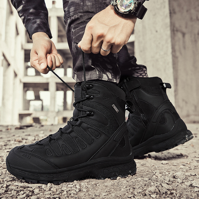 Men Tactical Boots Lace Up Bra - đánh giá và giá Hiking Boot Waterproof